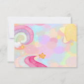 Miauw-gical caticorn regenboog kinderen verjaardag bedankkaart (Achterkant)