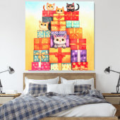 Miauw Gift Verjaardagstoren Canvas Afdruk (Insitu (Slaapkamer))