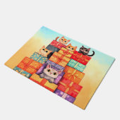 Miauw Gift Verjaardagstoren Deurmat (Schuin)