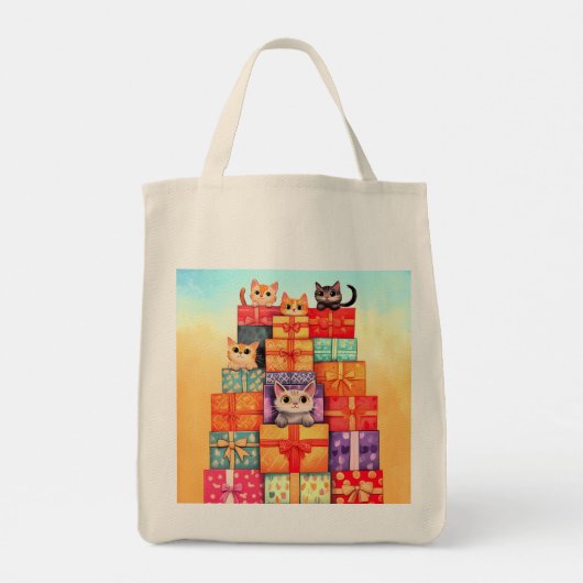 Miauw Gift Verjaardagstoren Tote Bag (Achterkant)