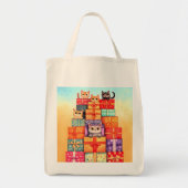 Miauw Gift Verjaardagstoren Tote Bag (Voorkant)