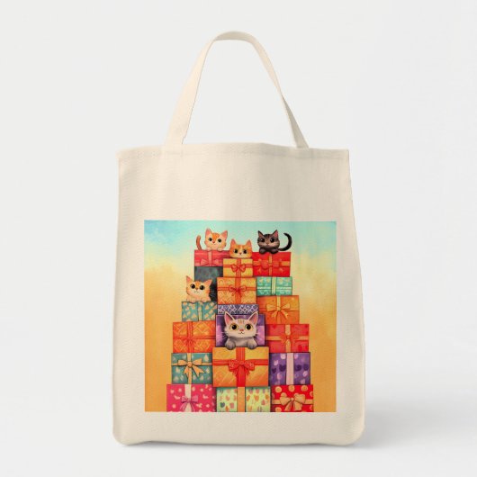 Miauw Gift Verjaardagstoren Tote Bag (Voorkant)