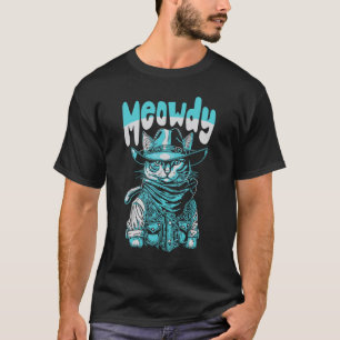 Miauw! Grappige Country Music Cowboy Kat T-shirt