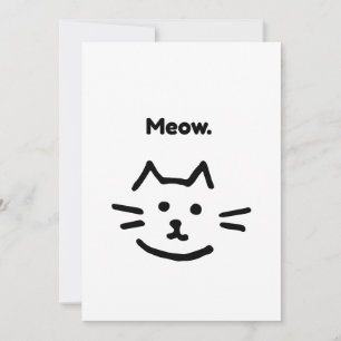 Miauw. Grappige Eenvoudige Kat Kaart