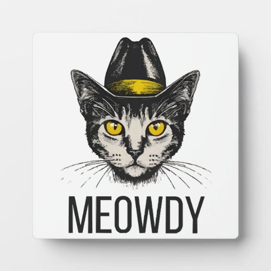 Miauw Grappige Kat Fotoplaat (Voorkant)