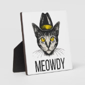 Miauw Grappige Kat Fotoplaat (Voorkant)
