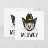 Miauw Grappige Kat Kaart (Voorkant / Achterkant)
