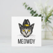 Miauw Grappige Kat Kaart (Staand voorkant)