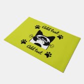 miauw grappige kat liefhebbers accessoires deurmat (Schuin)