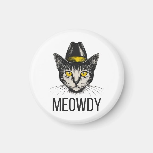 Miauw Grappige Kat Magneet (Voorkant)