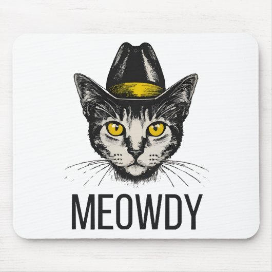 Miauw Grappige Kat Muismat (Voorkant)