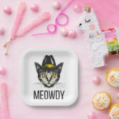 Miauw Grappige Kat Papieren Bordje (Feest)