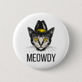 Miauw Grappige Kat Ronde Button 5,7 Cm (Voorkant)