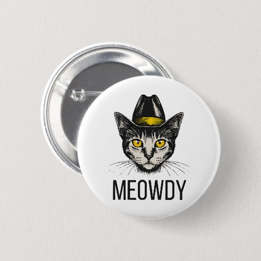 Miauw Grappige Kat Ronde Button 5,7 Cm (Voorkant /achterkant)