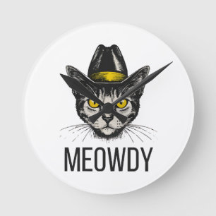 Miauw Grappige Kat Ronde Klok
