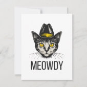Miauw Grappige Kat RSVP Kaartje (Voorkant)