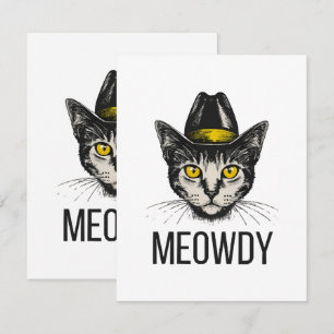 Miauw Grappige Kat RSVP Kaartje