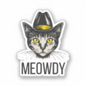 Miauw Grappige Kat Sticker (Voorkant)