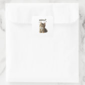 Miauw? | Grappige kat sticker voor kattenliefhebbe (Tas)