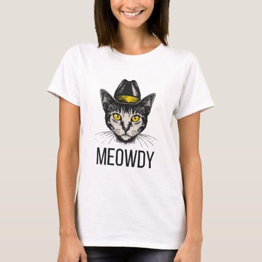 Miauw Grappige Kat T-shirt (Voorkant)