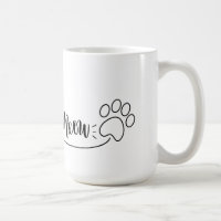 Miauw hart en poot, mok voor katteneigenaren