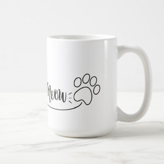 Miauw hart en poot, mok voor katteneigenaren