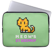 Miauw, het gaat laptop sleeve (Voorkant)
