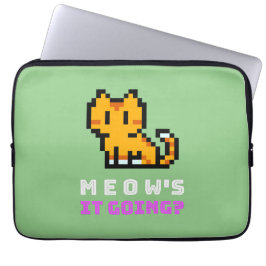 Miauw, het gaat laptop sleeve