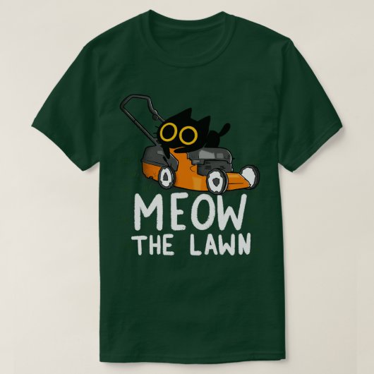 Miauw het gazon t-shirt (Design voorkant)