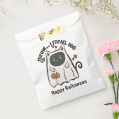Miauw ik bedoel Boo Cat Ghost Happy Halloween Bedankzakje (Gezegeld)