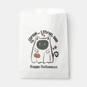 Miauw ik bedoel Boo Cat Ghost Happy Halloween Bedankzakje (Voorkant)
