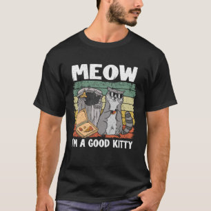 Miauw ik ben een goede Kat prullenbak vuilnisbak p T-shirt