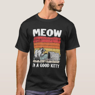 Miauw ik ben een goede Kat prullenbak vuilnisbak p T-shirt
