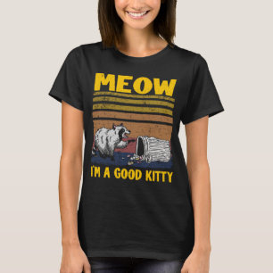 Miauw ik ben een goede Kat prullenbak vuilnisbak p T-shirt