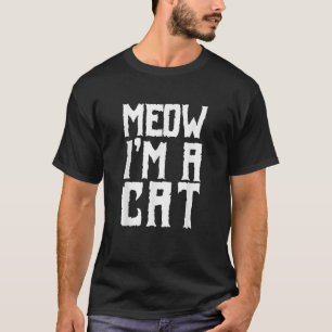 Miauw ik ben een kat Grappige Halloween geschenken T-shirt