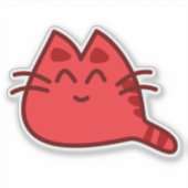 "Miauw is het antwoord" Schattigee Cat Sticker (Voorkant)