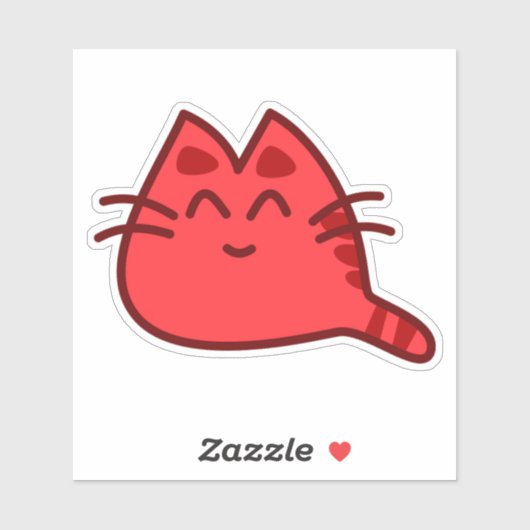 "Miauw is het antwoord" Schattigee Cat Sticker (Vel)