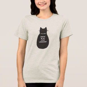 Miauw is mijn liefdestaal Tri-Blend shirt