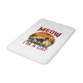 Miauw Kat Halloween Zwarte Begraafplaats_1 Badmat (Gekanteld)