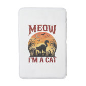 Miauw Kat Halloween Zwarte Begraafplaats_1 Badmat (Voorkant Verticaal)