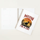 Miauw Kat Halloween Zwarte Begraafplaats_1 Planner (Display)