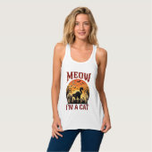 Miauw Kat Halloween Zwarte Begraafplaats_1 Tanktop (Volledige Voorkant)