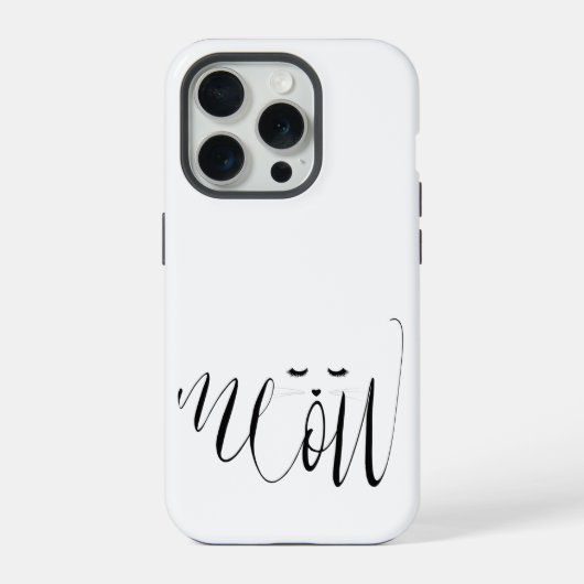 Miauw Kat iPhone Hoesje (Achterkant)