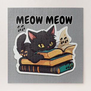Miauw kat lezen boek legpuzzel