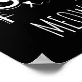 Miauw Kat Shirt Miauw Kat Schattigee Katten Mama e Poster (Hoek)