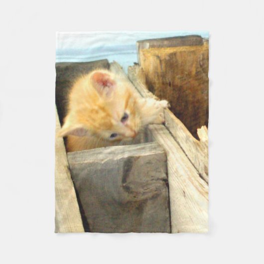 Miauw Katten 1 Fleece Deken (Voorkant)
