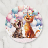 Miauw-katten miauw-logische kinderen verjaardag da bedankjes labels (Achterkant)