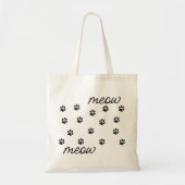 Miauw kattenpoten tote bag (Voorkant)