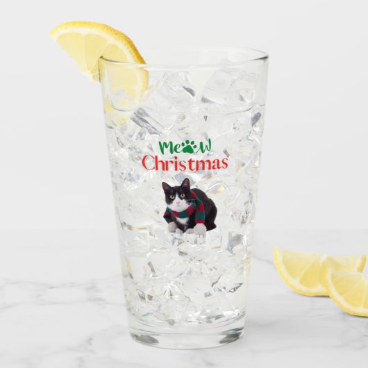 MIAUW KERSTKAT GLAS (Voorkant ijs)