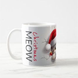 Miauw kerstkitten met santa pet koffiemok